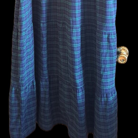 LARGE Vermont Country Store scotch plaid flannel midi dress, so cozy! - Picture 6 of 9